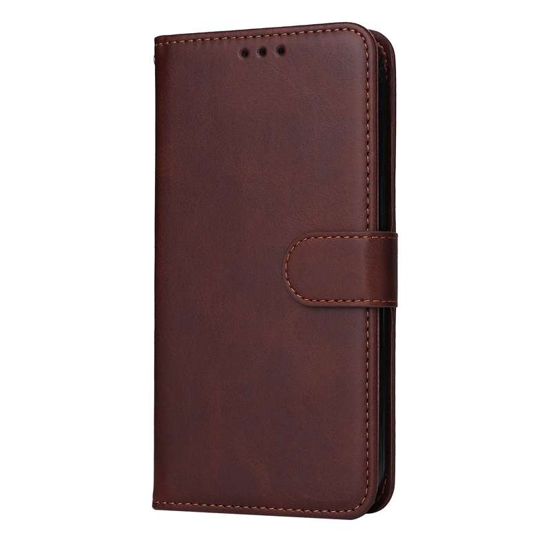For Xiaomi Redmi 12 4G Classic Calf Texture Flip Leather Phone Case(Brown)