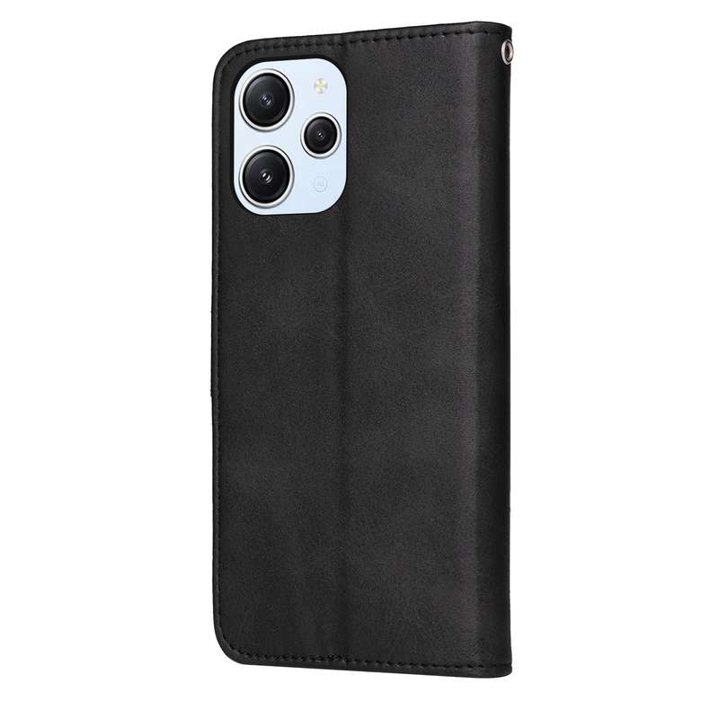 For Xiaomi Redmi 12 4G Classic Calf Texture Flip Leather Phone Case(Brown)