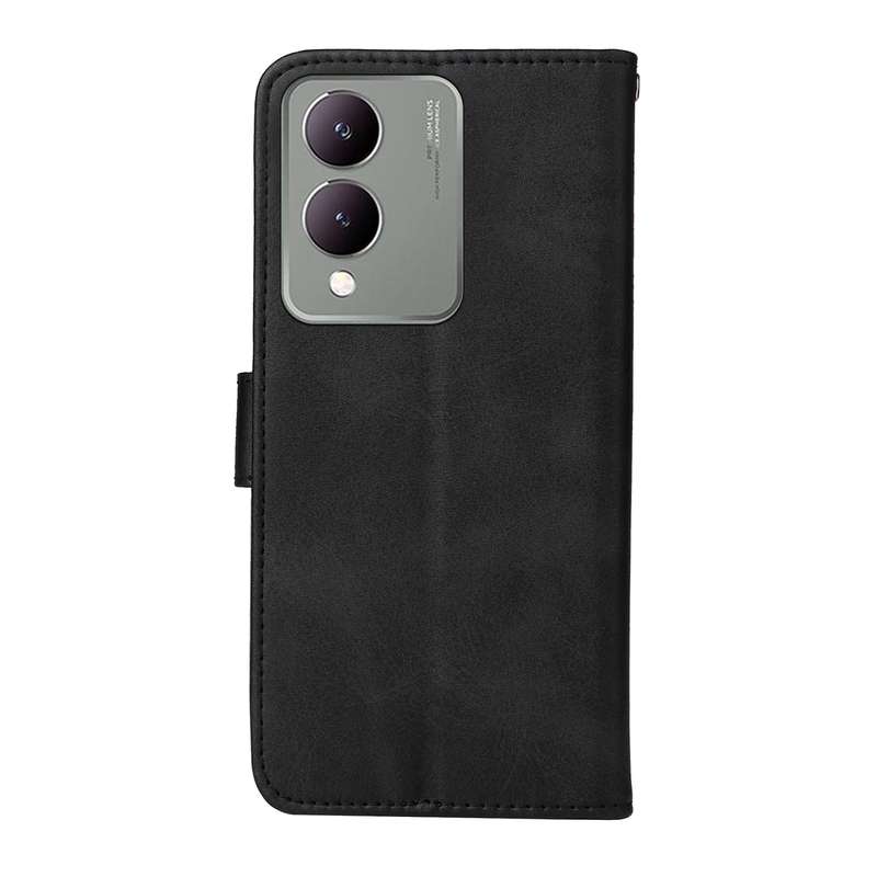 For vivo Y17s Classic Calf Texture Flip Leather Phone Case(Black)