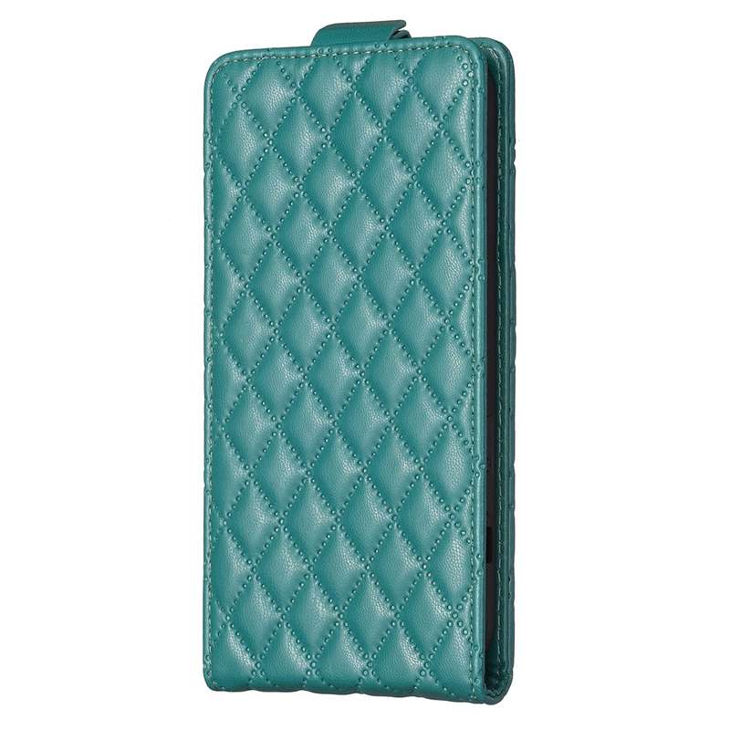 For vivo Y27 4G Diamond Lattice Vertical Flip Leather Phone Case(Dark Purple)