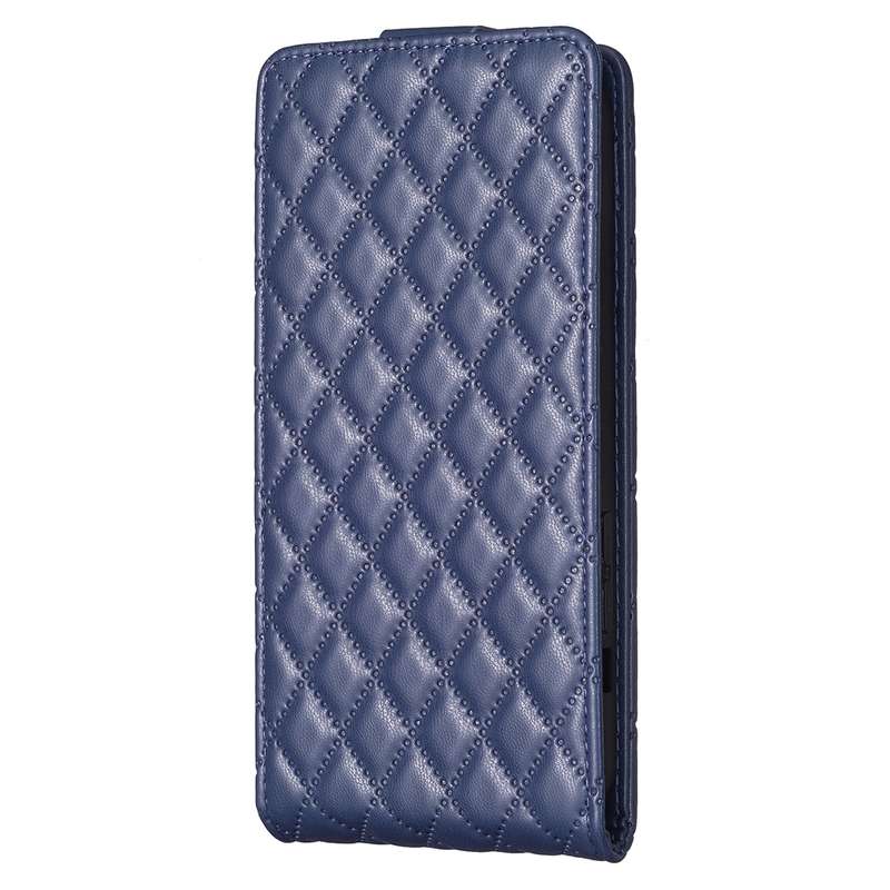 For vivo Y27 4G Diamond Lattice Vertical Flip Leather Phone Case(Dark Purple)