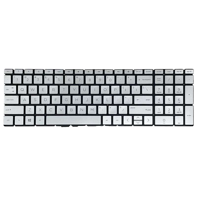 For HP 15m-DR / 15m-DS US Version Laptop Backlight Keyboard(Silver)