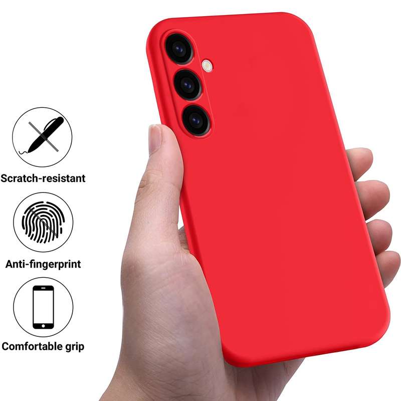 For Samsung Galaxy A05s Pure Color Liquid Silicone Shockproof Phone Case(Yellow)