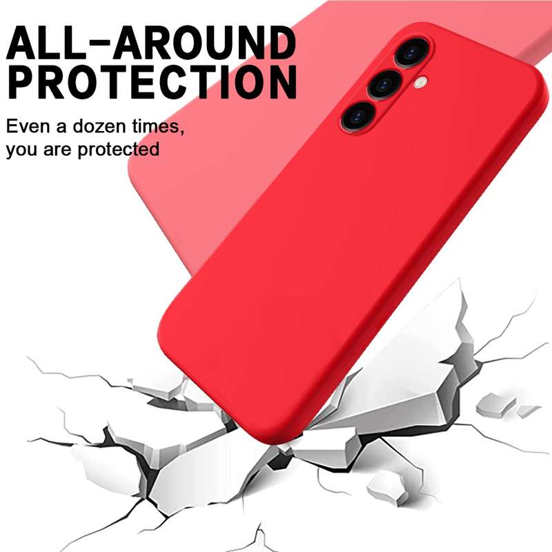 For Samsung Galaxy A05s Pure Color Liquid Silicone Shockproof Phone Case(Yellow)