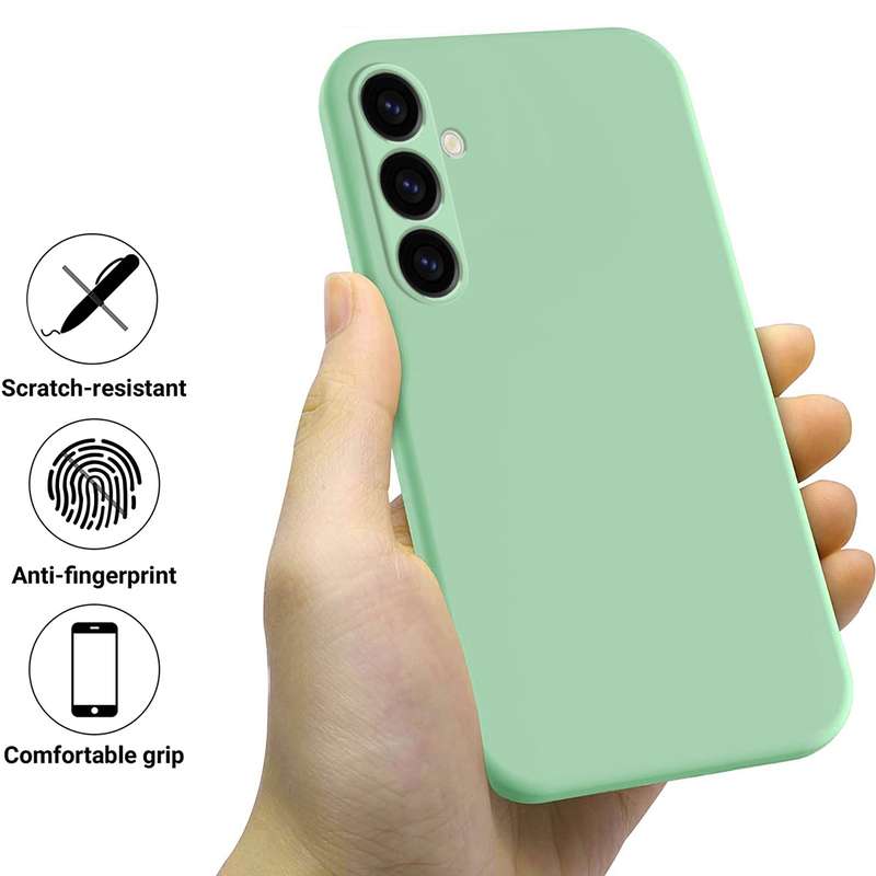 For Samsung Galaxy A05s Pure Color Liquid Silicone Shockproof Phone Case(Yellow)