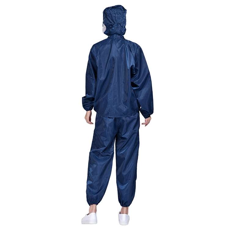 Striped Anti-static Split Hood Dust-proof Work Suit, Size:XXXXL(White)