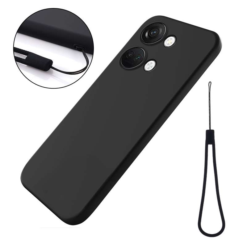 For OnePlus Nord 3 / Ace 2V Pure Color Liquid Silicone Shockproof Phone Case(Black)