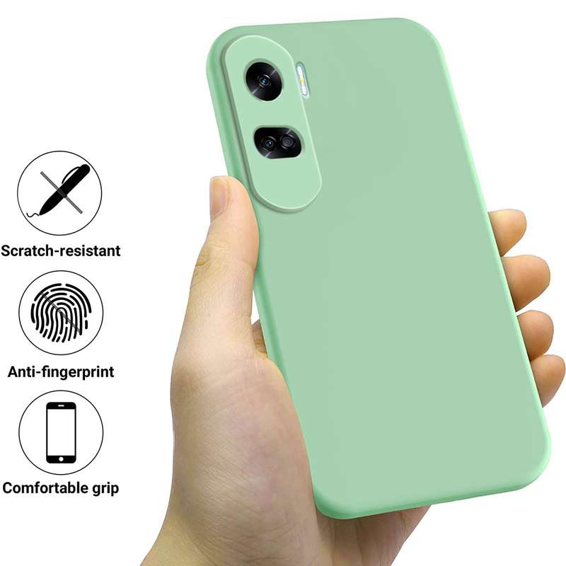 For Honor 90 Lite / X50i Pure Color Liquid Silicone Shockproof Phone Case(Black)