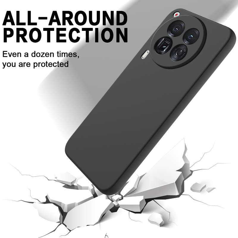 For Tecno Camon 30 Premier Pure Color Liquid Silicone Shockproof Phone Case(Black)