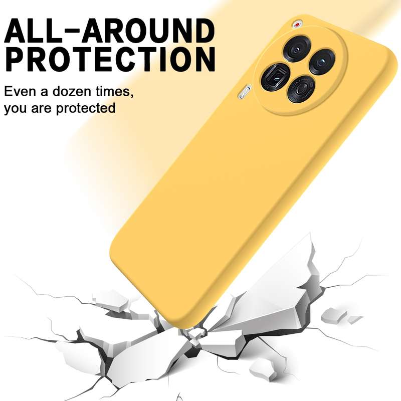 For Tecno Camon 30 Premier Pure Color Liquid Silicone Shockproof Phone Case(Black)