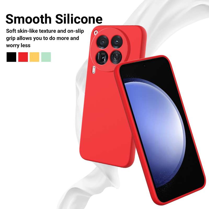 For Tecno Camon 30 Premier Pure Color Liquid Silicone Shockproof Phone Case(Black)
