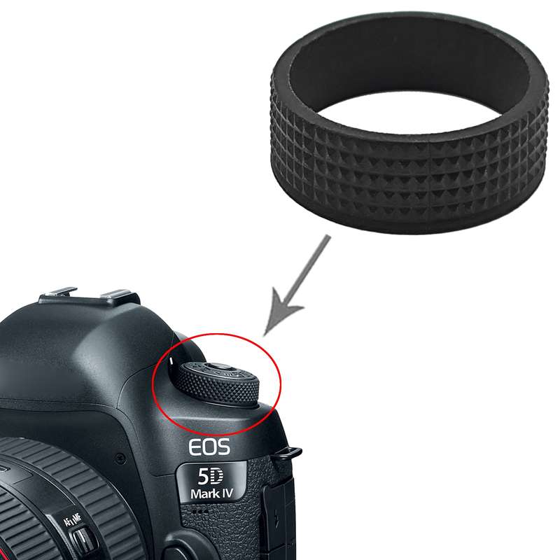 For Canon EOS 5D Mark IV Mode Turntable Rubber Leather