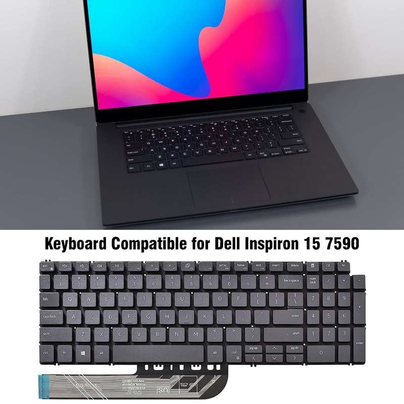 US Version Laptop Keyboard For Dell Inspiron 15?7590 7591 7791(Black)