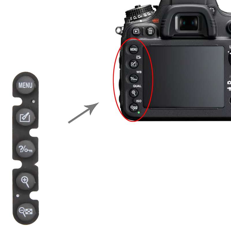 For Nikon D7100 Menu Button Cap