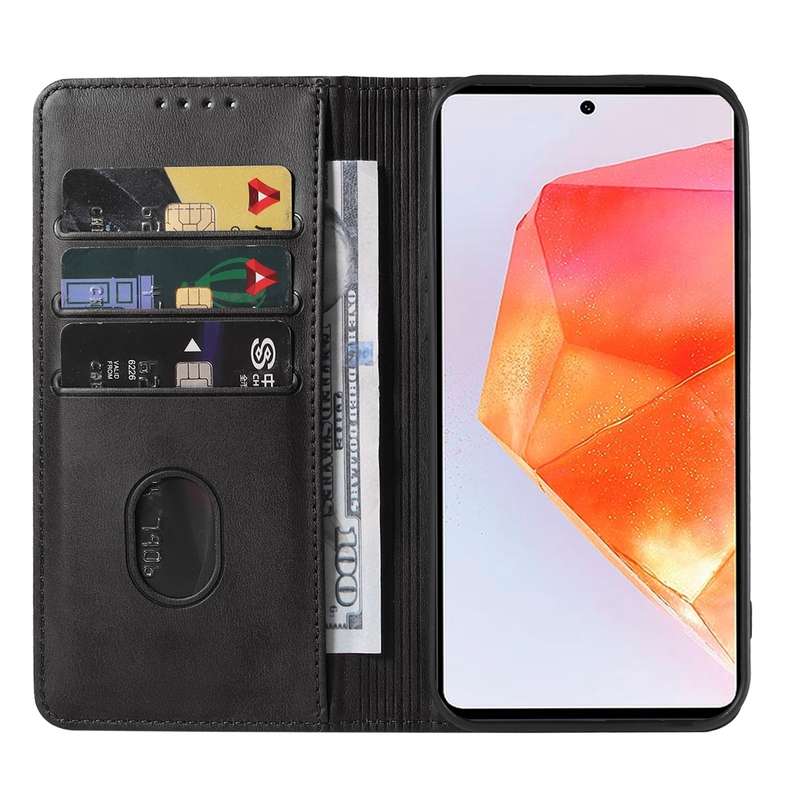 For Samsung Galaxy C55 Magnetic Closure Leather Phone Case(Black)