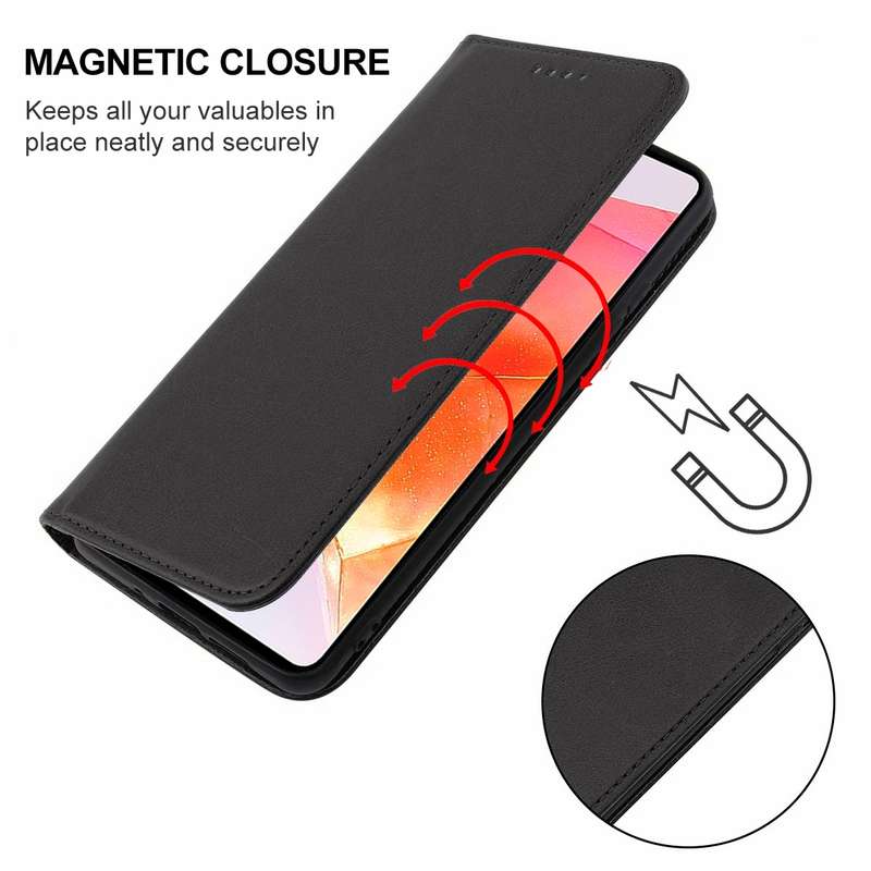 For Samsung Galaxy C55 Magnetic Closure Leather Phone Case(Black)