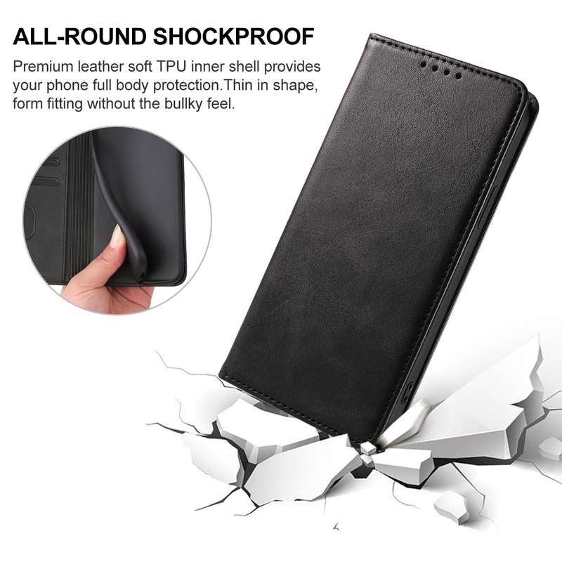 For Samsung Galaxy C55 Magnetic Closure Leather Phone Case(Black)