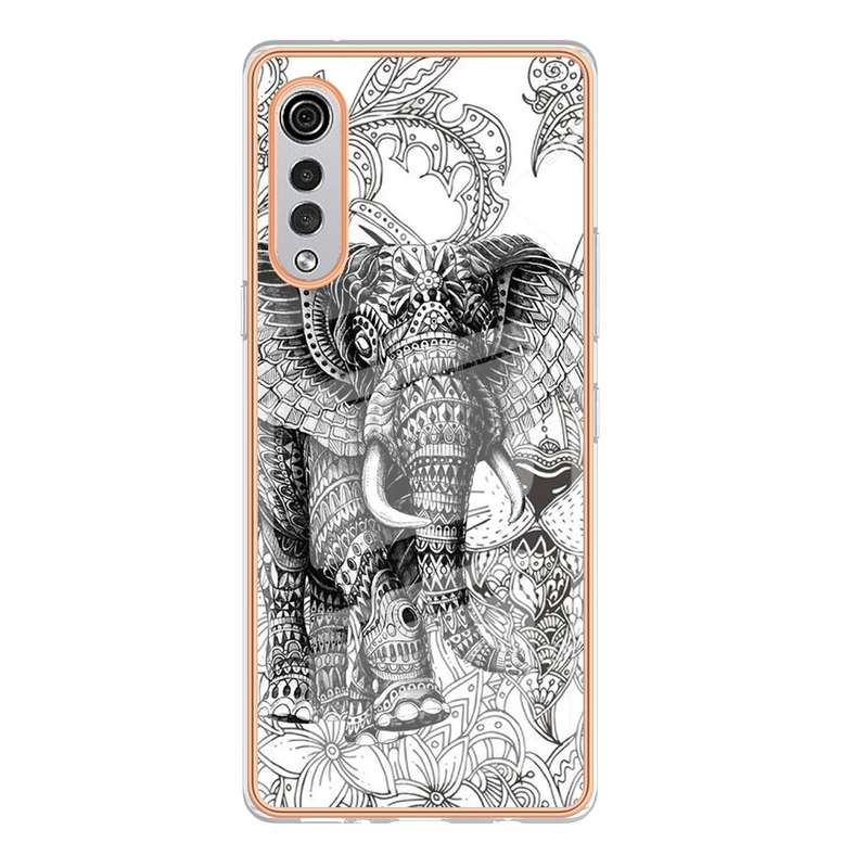 For LG Velvet 5G / 4G / G9 Electroplating Marble Dual-side IMD Phone Case(Natural Growth)
