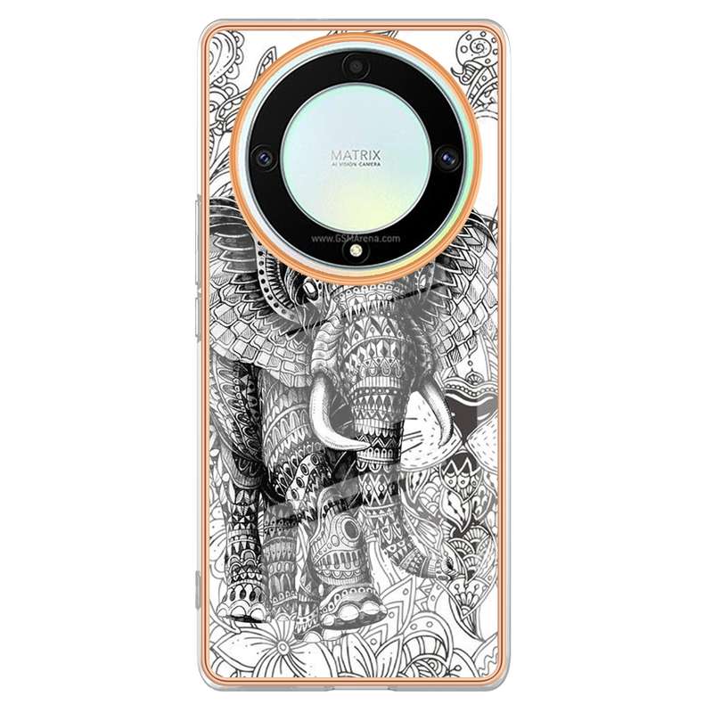 For Honor X9a / Magic5 Lite Electroplating Marble Dual-side IMD Phone Case(Retro Radio)