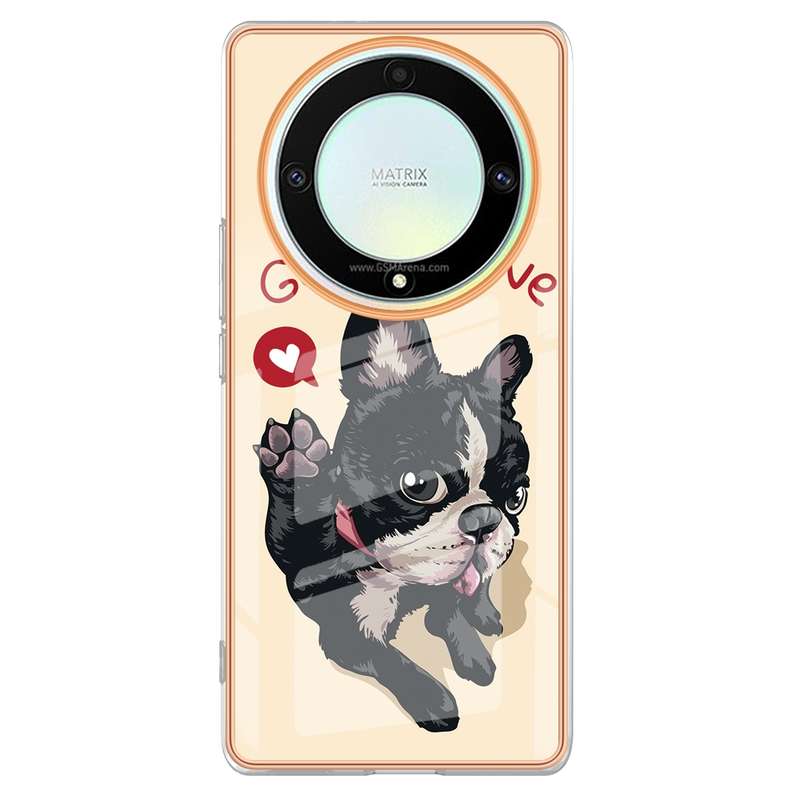 For Honor X9a / Magic5 Lite Electroplating Marble Dual-side IMD Phone Case(Retro Radio)