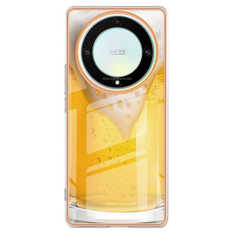 For Honor X9a / Magic5 Lite Electroplating Marble Dual-side IMD Phone Case(Retro Radio)