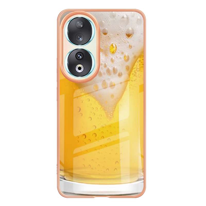 For Honor 90 5G Electroplating Marble Dual-side IMD Phone Case(Smile)