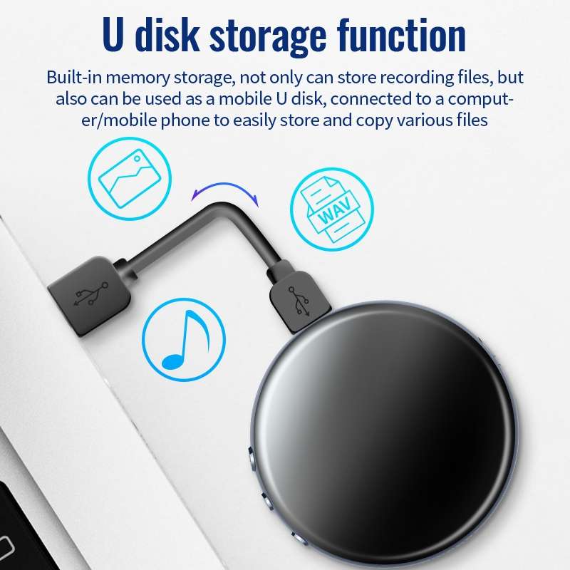 JNN M29 Portable Noise Reduction Smart Voice Control Magnetic Recorder, Memory:8GB
