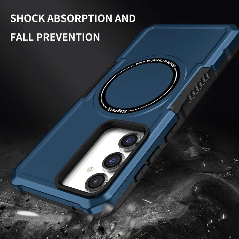 For Samsung Galaxy S23 FE MagSafe Shockproof Armor Phone Case(Dark Green)