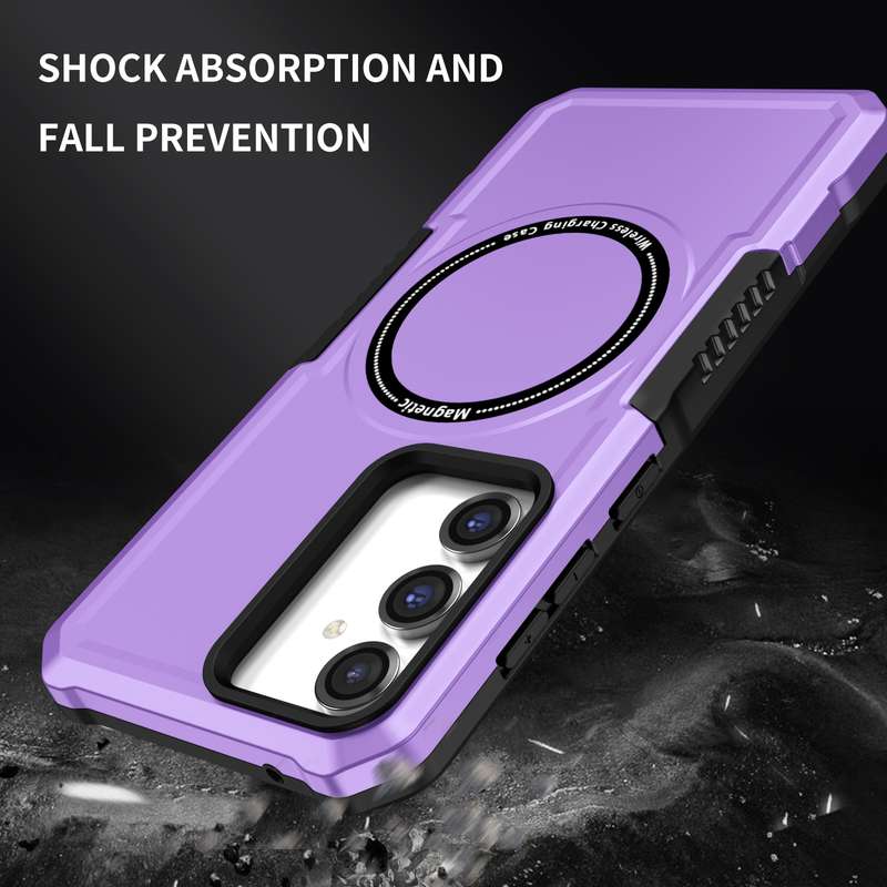 For Samsung Galaxy S23 FE MagSafe Shockproof Armor Phone Case(Dark Green)