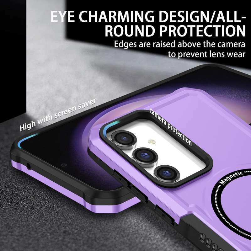 For Samsung Galaxy S23 FE MagSafe Shockproof Armor Phone Case(Dark Green)