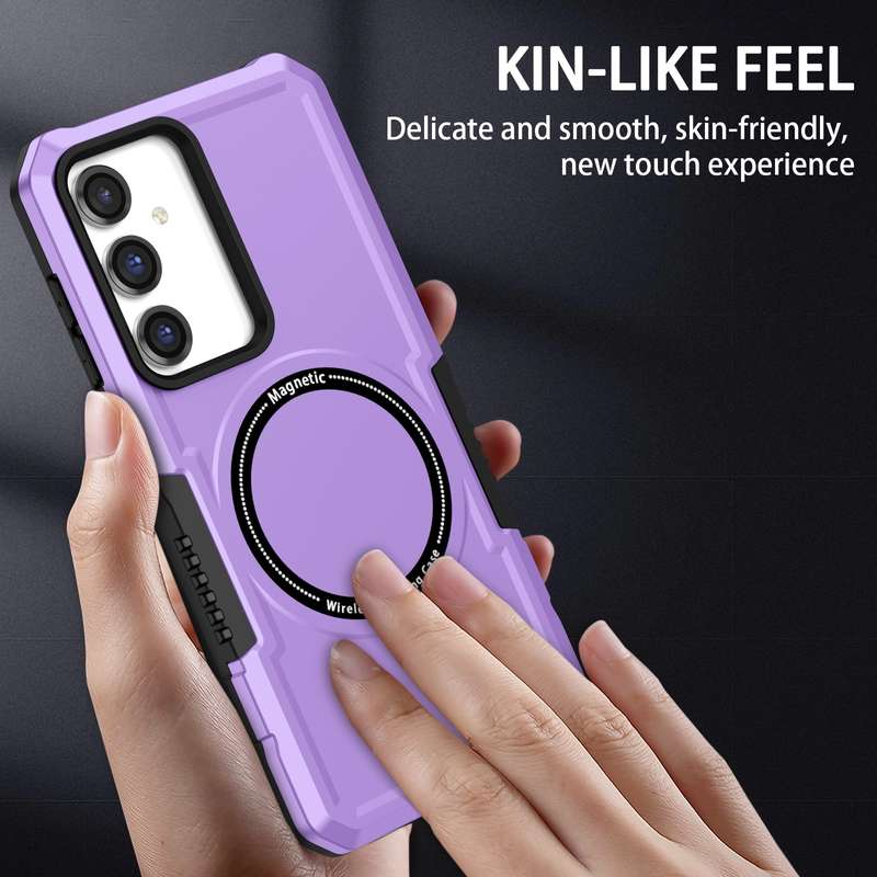 For Samsung Galaxy S23 FE MagSafe Shockproof Armor Phone Case(Dark Green)