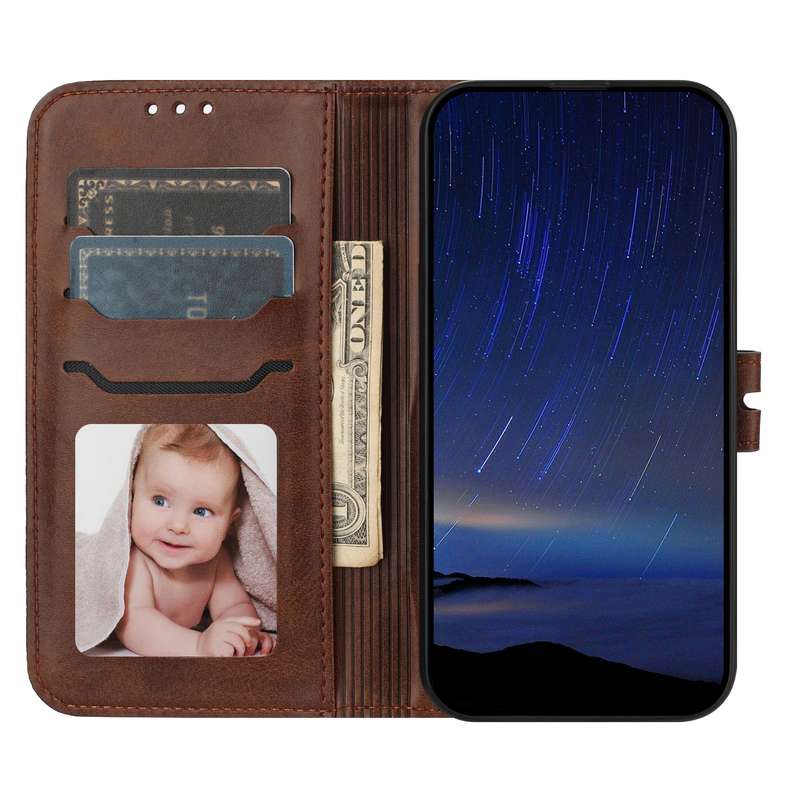 For iPhone SE 2024 Embossed Happy Cat Pattern Flip Leather Phone Case(Brown)