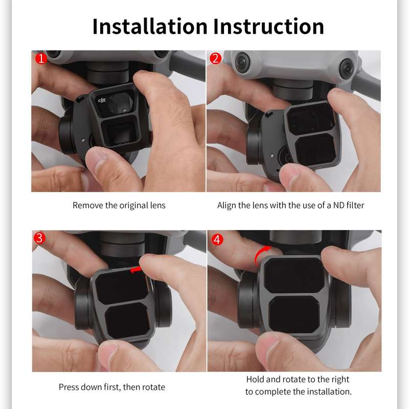 For DJI Air 3 STARTRC Drone Lens Filter, Lens:UV