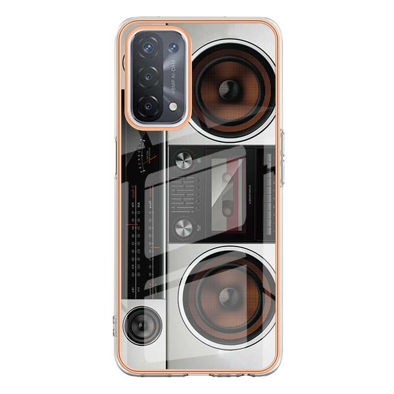 For OPPO A74 / A93 5G / A54 5G / A93s 5G Electroplating Marble Dual-side IMD Phone Case(Smile)