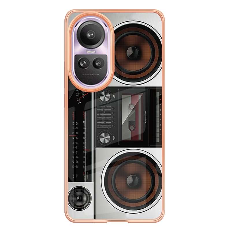 For OPPO Reno10 Pro 5G Global Electroplating Marble Dual-side IMD Phone Case(Natural Growth)