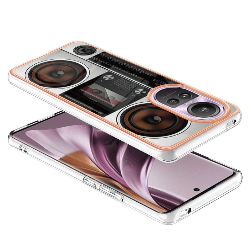 For OPPO Reno10 Pro 5G Global Electroplating Marble Dual-side IMD Phone Case(Natural Growth)