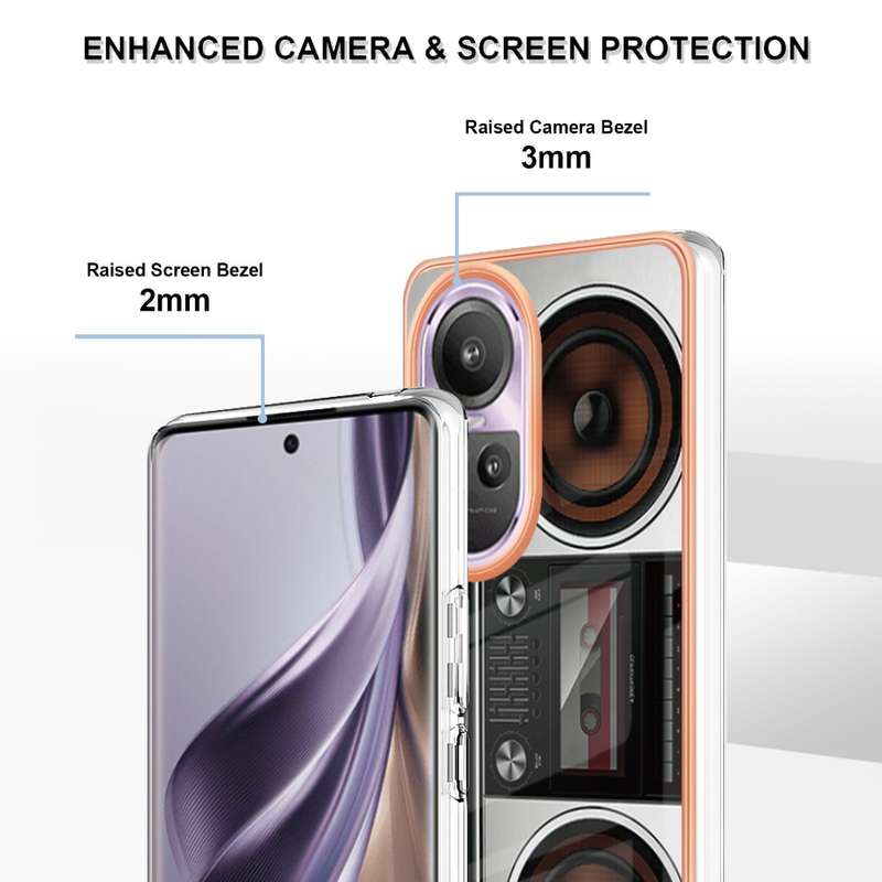 For OPPO Reno10 Pro 5G Global Electroplating Marble Dual-side IMD Phone Case(Natural Growth)