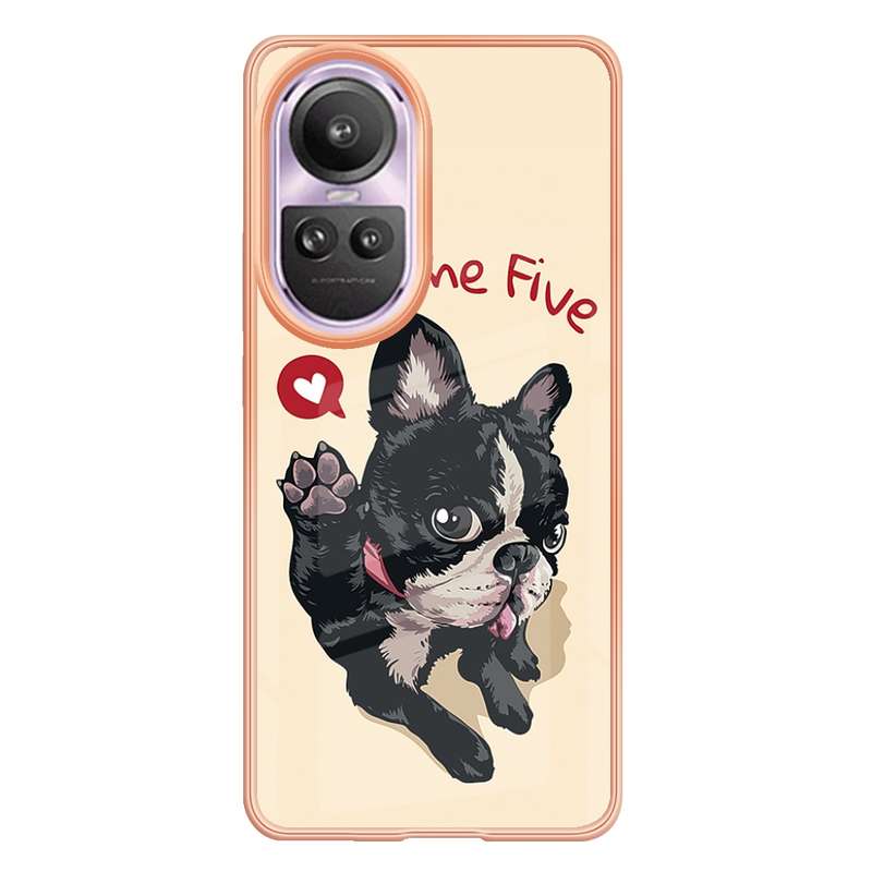 For OPPO Reno10 Pro 5G Global Electroplating Marble Dual-side IMD Phone Case(Natural Growth)