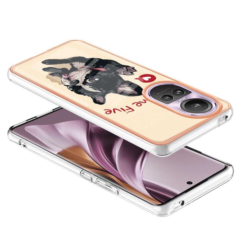 For OPPO Reno10 Pro 5G Global Electroplating Marble Dual-side IMD Phone Case(Natural Growth)