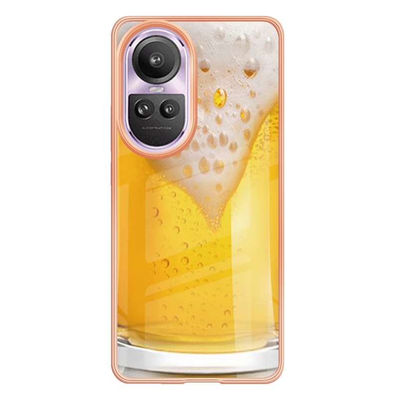 For OPPO Reno10 Pro 5G Global Electroplating Marble Dual-side IMD Phone Case(Natural Growth)