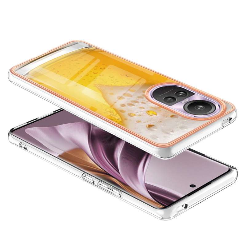 For OPPO Reno10 Pro 5G Global Electroplating Marble Dual-side IMD Phone Case(Natural Growth)