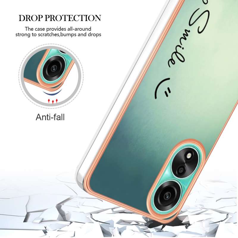 For OPPO Reno10 Pro 5G Global Electroplating Marble Dual-side IMD Phone Case(Natural Growth)