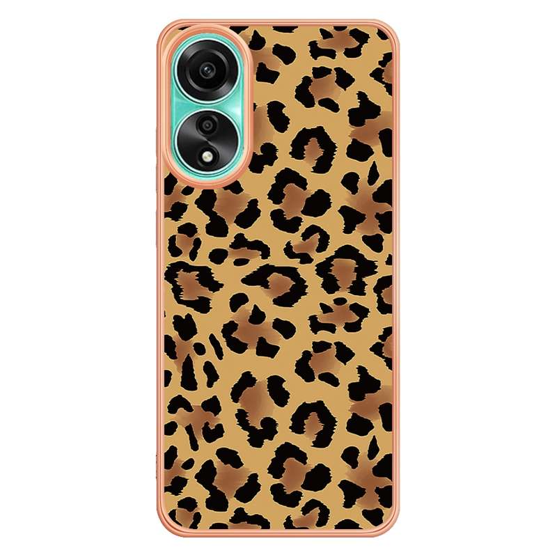 For OPPO A78 4G Electroplating Marble Dual-side IMD Phone Case(Smile)