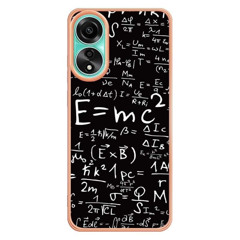 For OPPO A78 4G Electroplating Marble Dual-side IMD Phone Case(Smile)