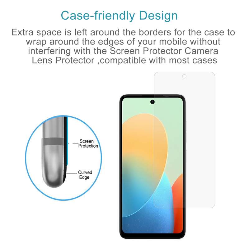 For Tecno Pop 8 50pcs 0.26mm 9H 2.5D Tempered Glass Film