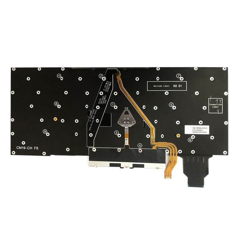 For Lenovo ThinkPad X1 Yoga 4th Gen 20QF US Version Backlight Laptop Keyboard with Touchpad Button(B
