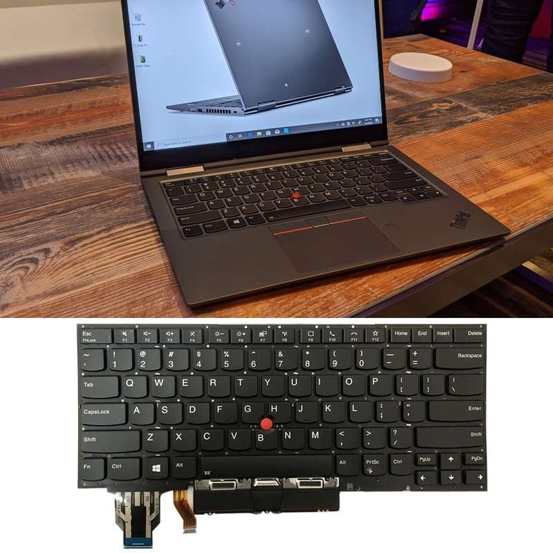 For Lenovo ThinkPad X1 Yoga 5th Gen 20UB US Version Backlight Laptop Keyboard with Touchpad Button(B