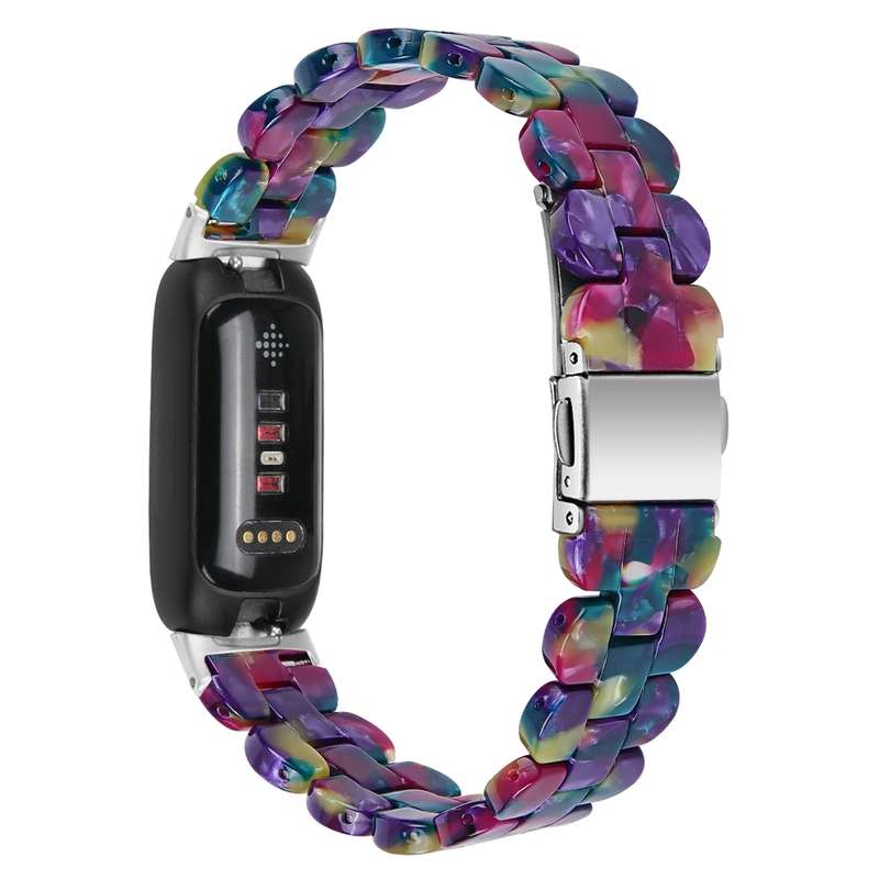 For Fitbit Inspire 3 Oval Resin Replacement Watch Band(Purple Light)