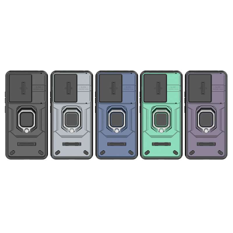For Xiaomi Redmi Note 13 4G Global Sliding Camshield TPU + PC Shockproof Phone Case with Holder
