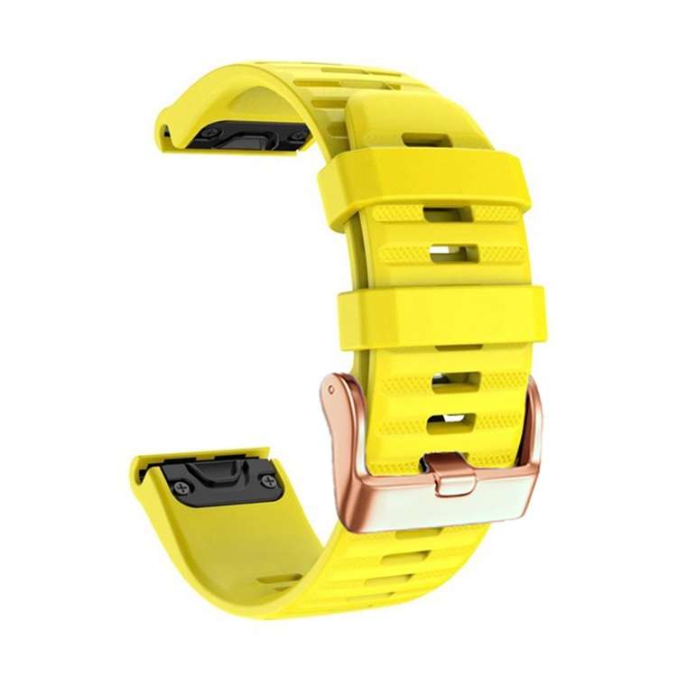 For Garmin Fenix 7S / 6S Pro / 5S Plus 20mm Rose Gold Buckle Quick Release Silicone Watch Band(Mint